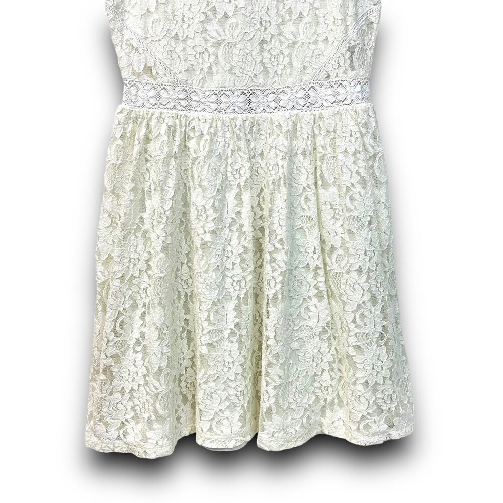Altard State White Lace Dress Sleeveless Fit and Flare Scoop Neck Size Medium - Picture 3 of 7